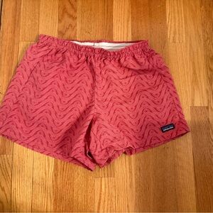 Patagonia Women's Red Patterned Shorts
